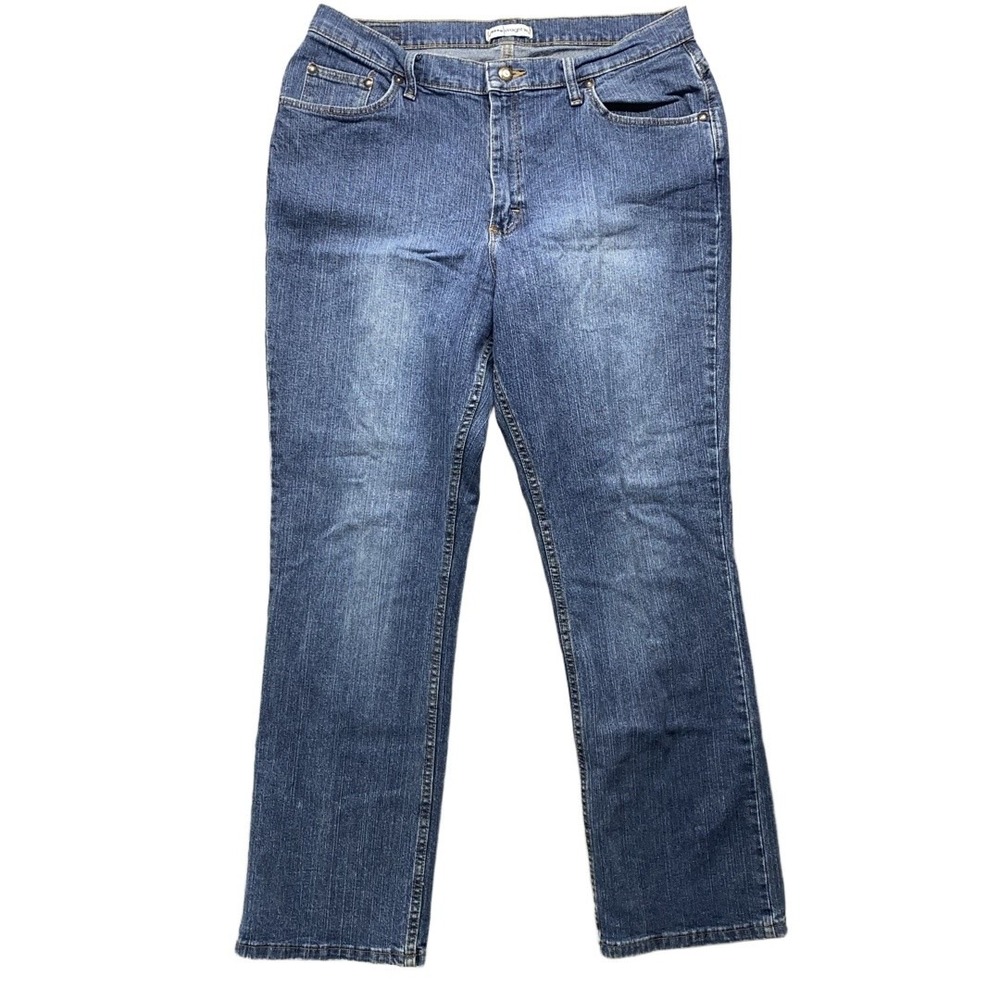 Lee Riders Jeans Womens 18M‎ Blue Denim Straight Leg Classic Five-Pocket Stretch